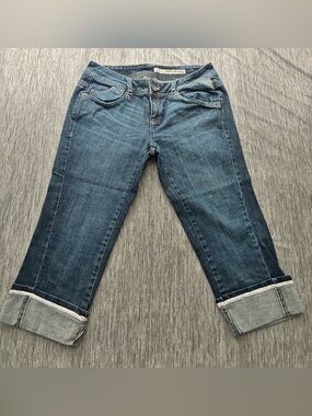 DKNY Dark Blue Capri Roll-Cuff Jeans 4P